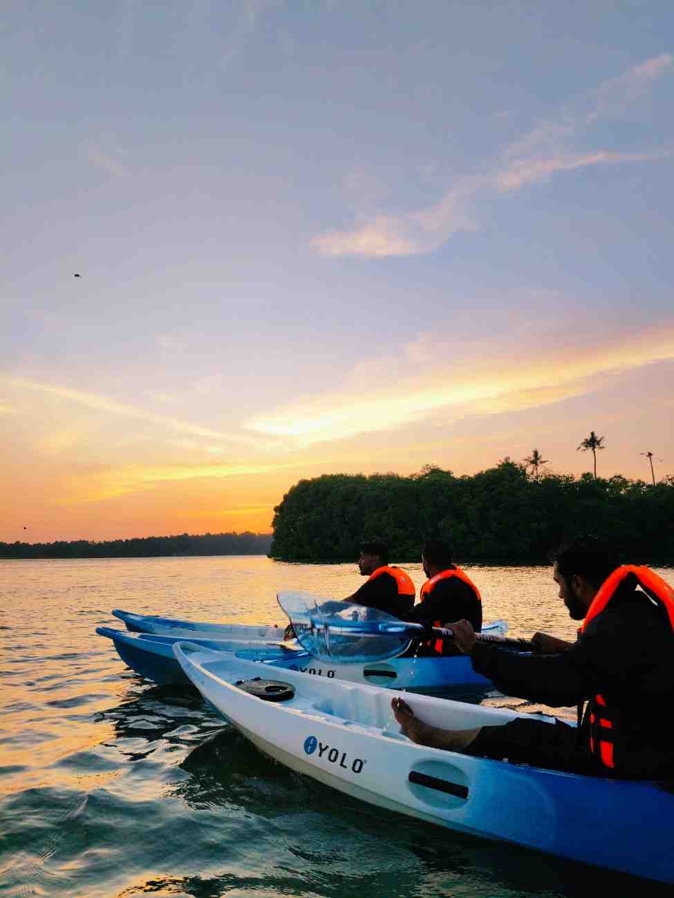 Kayaking on calm rivers