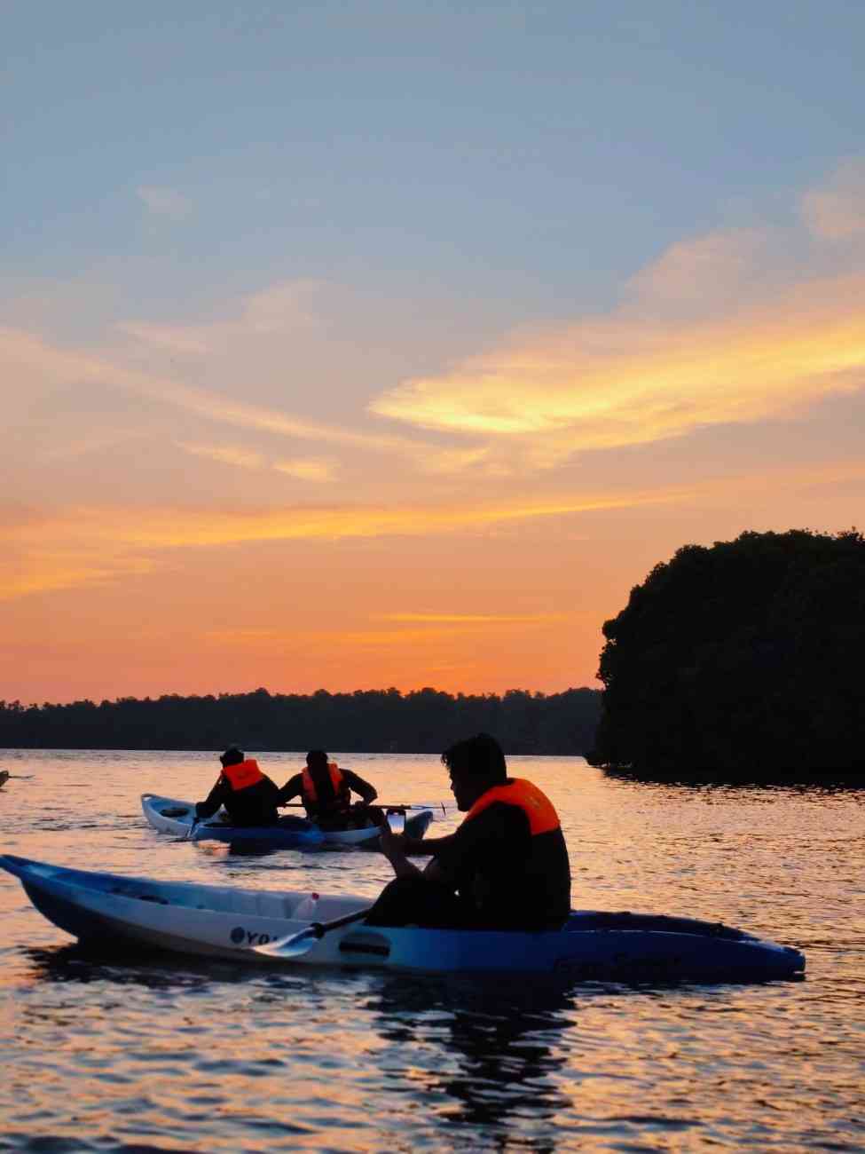 Kayaking on calm rivers