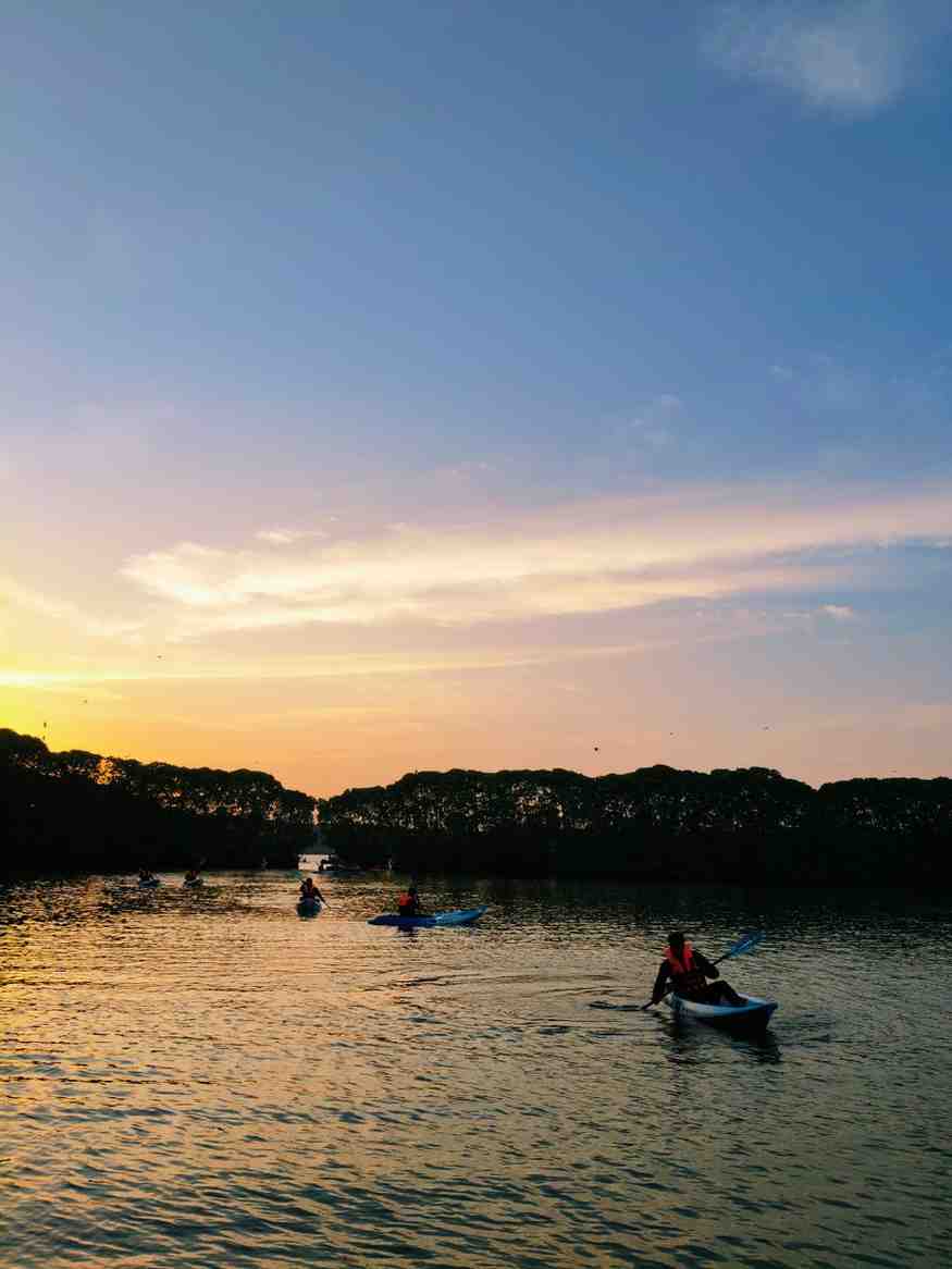 Kayaking on calm rivers